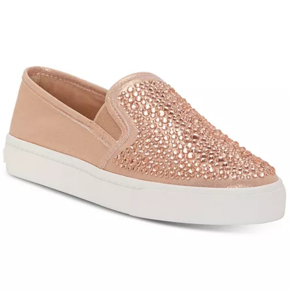INC International Concepts Womens Size 8.5 Rose Gold, Samme Slip-On Sneakers use - Picture 1 of 4